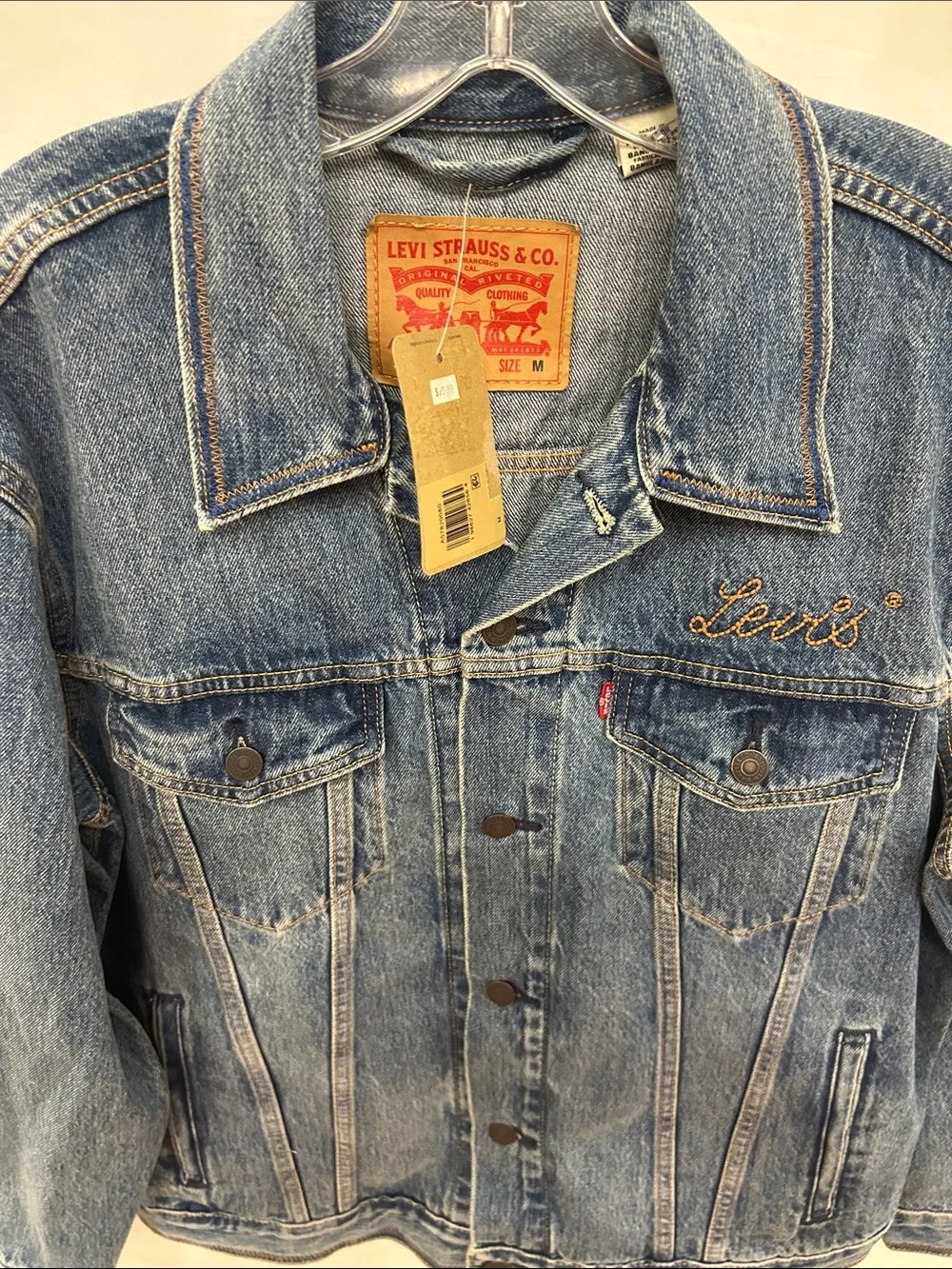 Levi's Blue Relaxed Trucker Jacket NWT Size: Medium